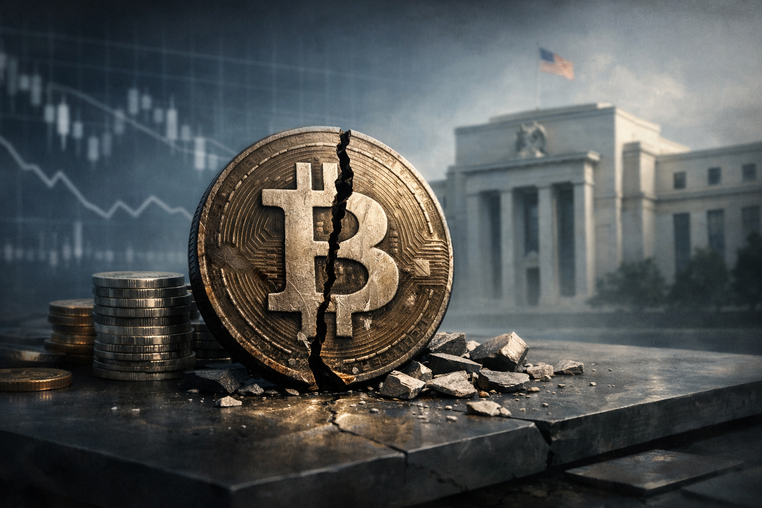 Why is Crypto Down Today? BTC USD Falls 5% on Powell Holds Rates, Industry Layoffs Continue